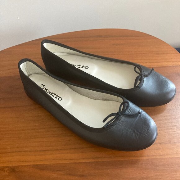Repetto Cendrillon Ballerina Flat sz. 38.5 (7/7.5 US) Black Leather - Picture 5 of 8